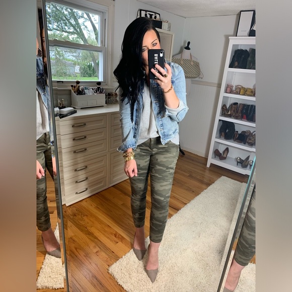 Universal Thread Camo Camouflage Skinny Pants army green sz 6 - Picture 7 of 10